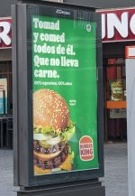 Los imbéciles de Burger King han colgado este anuncio blasfemo en plena Semana Santa.