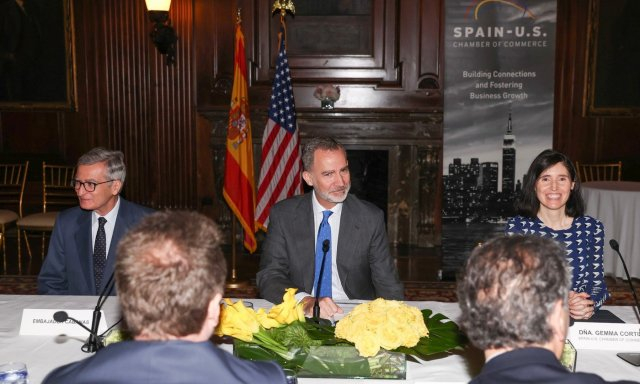 El rey Felipe VI en la Cámara de Comercio España-EEUU
