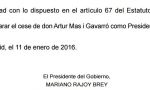 La burocracia tiene vida propia: el Rey y Rajoy 'felicitan' a Mas en su salida