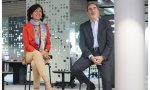 La presidenta del banco, Ana Botín, y el nuevo CEO del grupo, Héctor Grisi