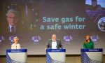 Breton, Von der Leyen, Timmermans y Simson, en la presentación del plan europeo ‘Ahorre gas para un invierno seguro’