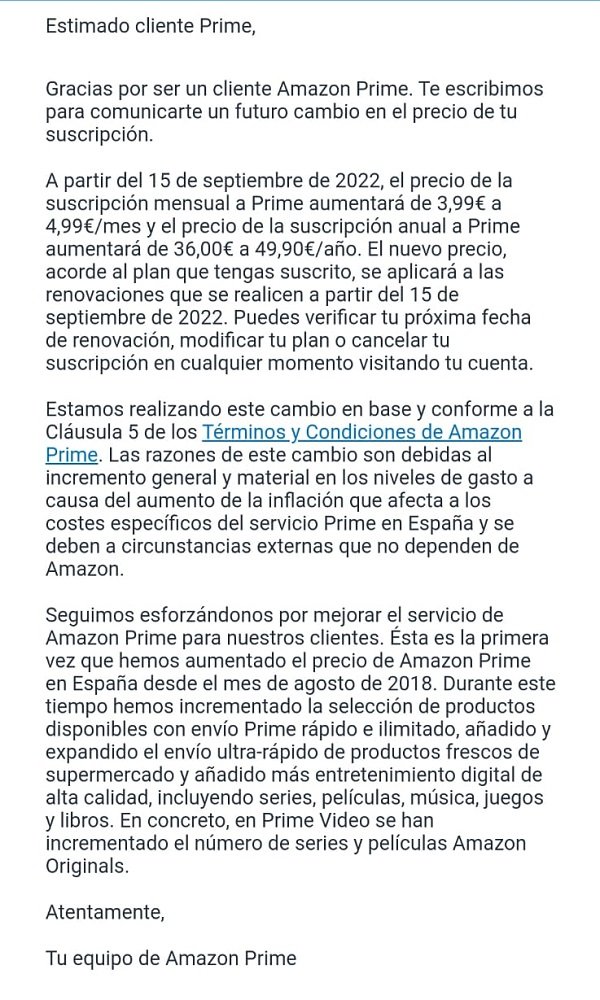 Amazon subirá los precios de su servicio 'premium' (Prime)