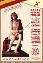 La Comunión Tradicionalista Carlista convoca este sábado Rosarios públicos en Madrid y Sevilla por Nicaragua y por Nigeria