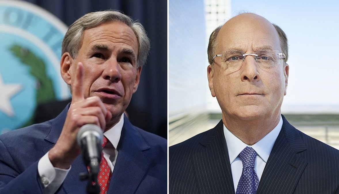 Greg Abbott, gobernador del estado de Texas, da un golpe, entre otros a BlackRock, el gran fondo dirigido por Larry Fink