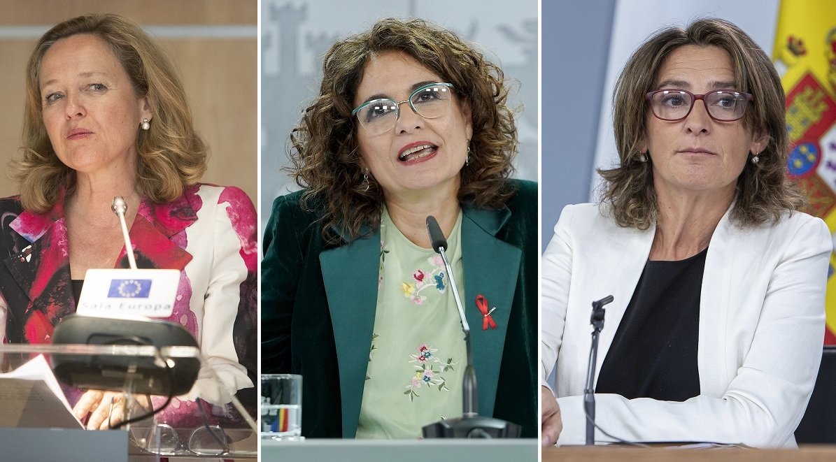Calviño, Marisu y Ribera son las principales caras de los nuevos impuestos a la banca y las energéticas, que tanto defiende Pedro Sánchez