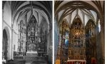Retablo de la iglesia de Nuestra Señora de la Asunción de Colmenar Viejo antes y después de la Guerra Civil