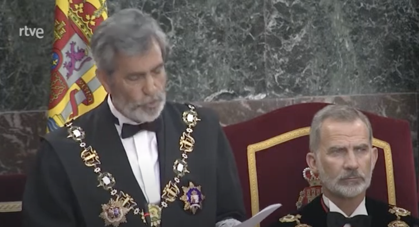 Carlos Lesmes ha echado un broncón a los políticos, especialmente a Pedro Sánchez