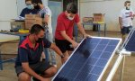 Participantes del curso de montaje de paneles solares impartido en Almendralejo.