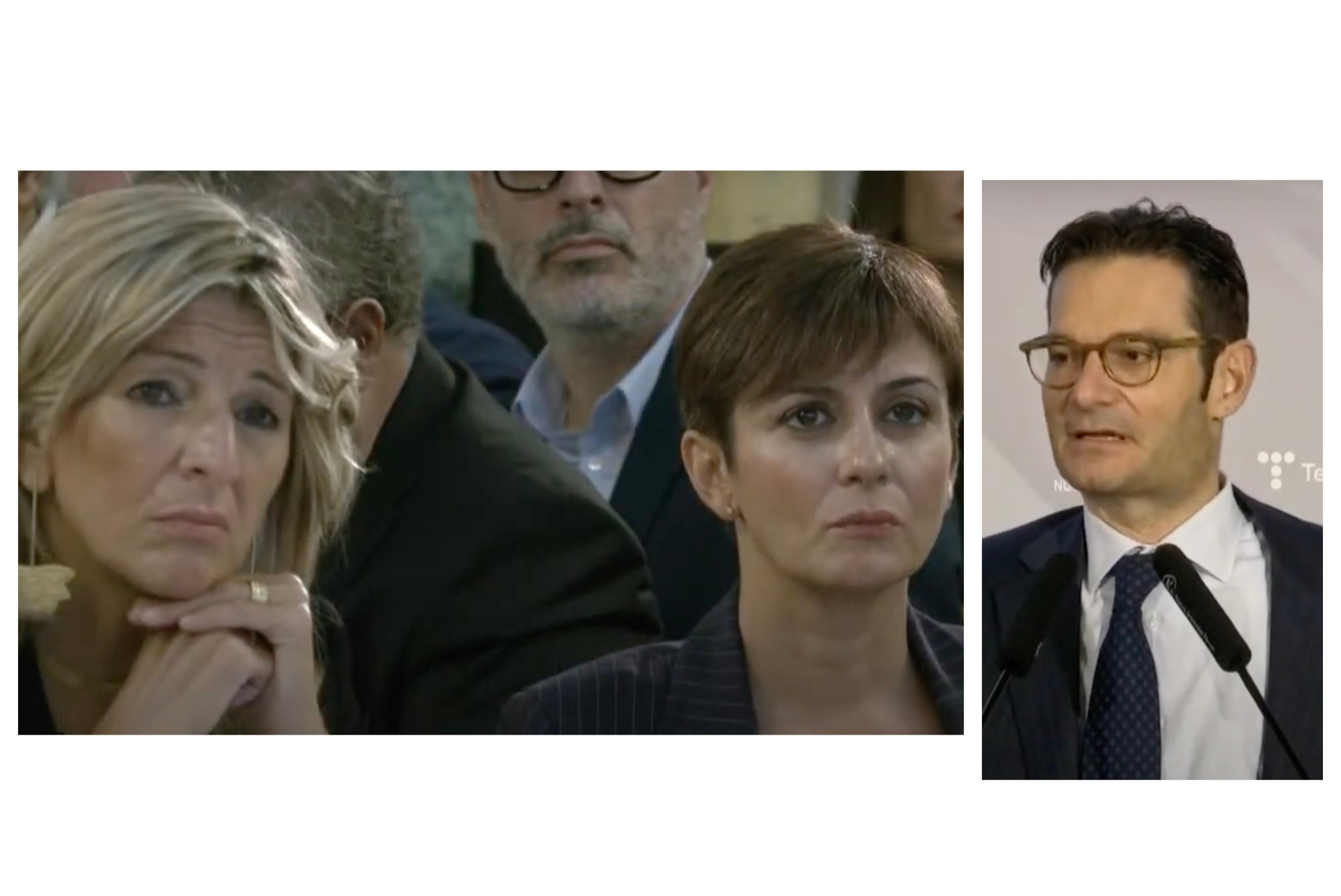 “Soy un hombre de negocios, apolítico”, afirmó, bajo la atenta mirada de tres ministros -y ministras- del Gobierno: Yolanda Díaz, Isabel Rodríguez y José Manuel Albares “Soy un hombre de negocios, apolítico”, afirmó, bajo la atenta mirada de tres ministros -y ministras- del Gobierno: Yolanda Díaz, Isabel Rodríguez y José Manuel Albares