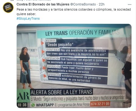 advertencia ley trans