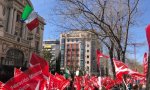 Concentracion de los trabajadores de Endesa ante la embajada italiana en Madrid
