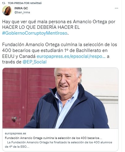 Amancio Ortega y su generosidad