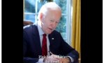 Eficacia Biden: firma un montón de documentos en poco más de 10 minutos...