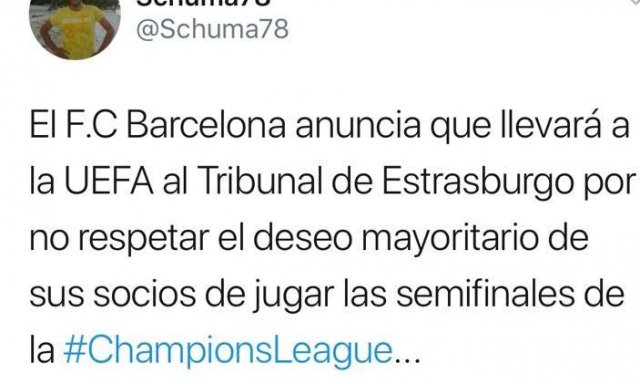 Reclamo champions Barça
