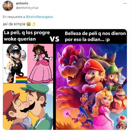 Super Mario Bros La Película en Twitter