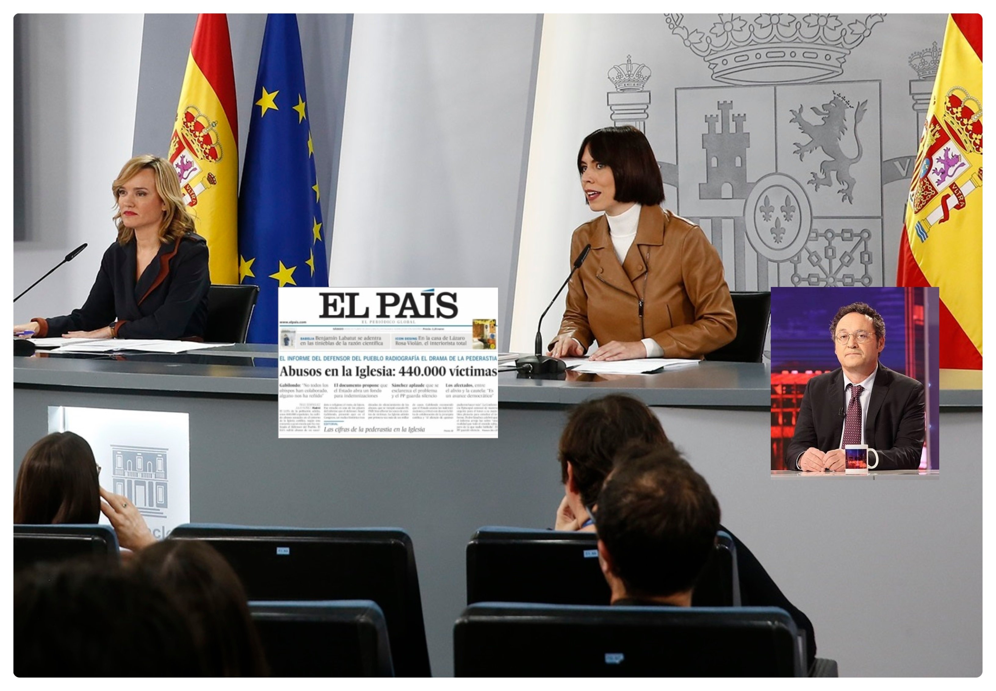 Nueva pregunta pagada de El País a Pilar Alegría: la pederastia clerical está "sobre la mesa de la reunión entre el Papa y los obispos españoles. Alegría golpea a los obispos... y resulta que Francisco ni había hablado de ello Nueva pregunta pagada de El País a Pilar Alegría: la pederastia clerical está "sobre la mesa de la reunión entre el Papa y los obispos españoles. Alegría golpea a los obispos... y resulta que Francisco ni había hablado de ello